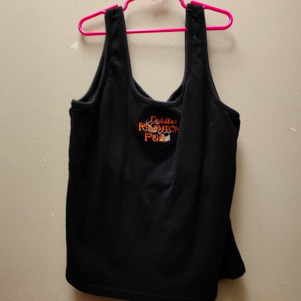 Black tank top dive bar size large womens